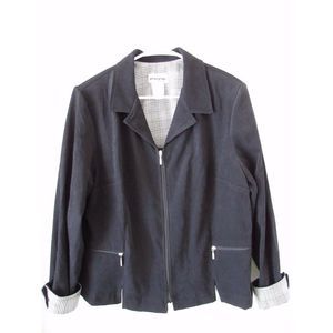 Vintage Black Faux Suede Jacket